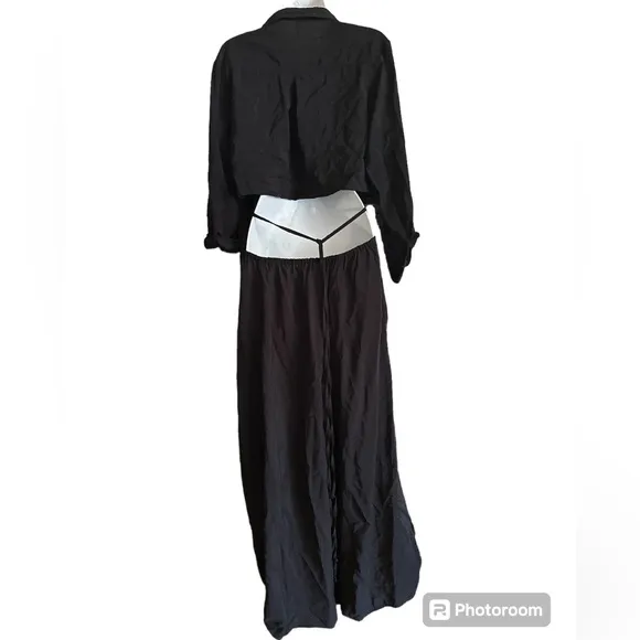 Young, Fabulous Broke YFB Derby V-neck Cutout Maxi Dress