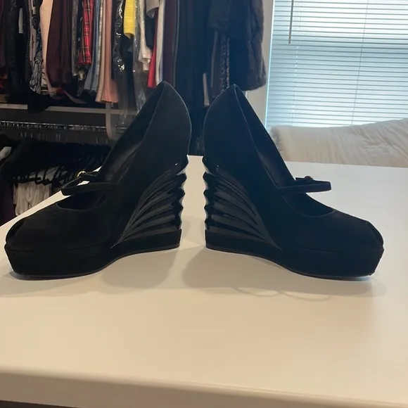 YSL Platform Wedges