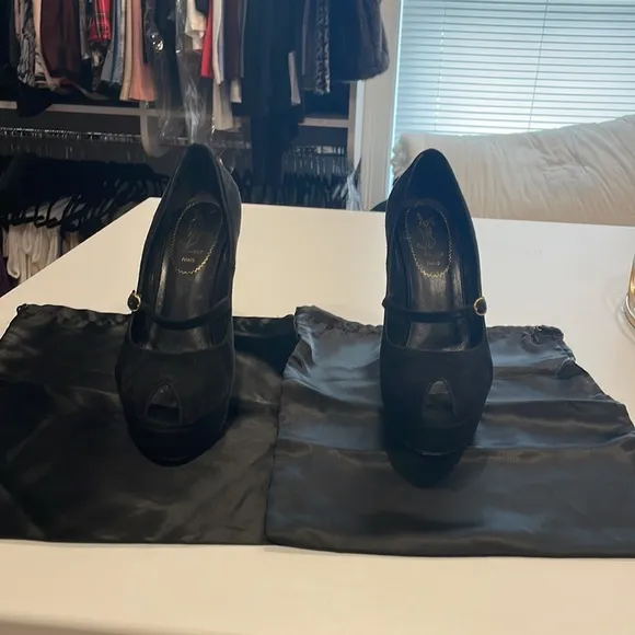 YSL Platform Wedges