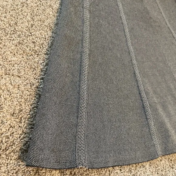 Zara Basic Gray knit A-Line Textured Paneled mini Skirt - elastic waistband