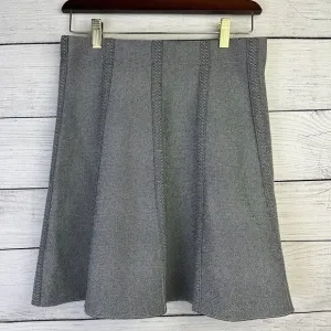 Zara Basic Gray knit A-Line Textured Paneled mini Skirt - elastic waistband