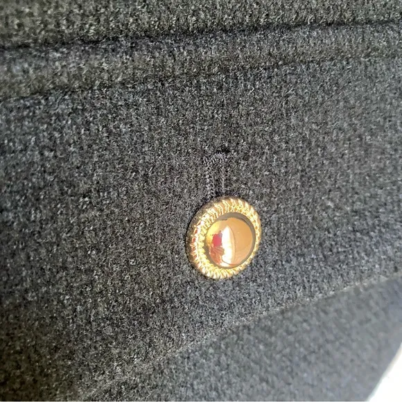 ZARA Black Textured Gold Button Cropped Blazer
