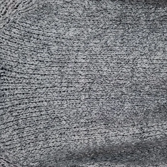 Zara Chunky Knit Italian Yarn Long Sleeve Turtleneck Sweater in Gray