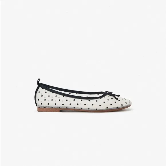 Zara girls dotted mesh ballet flats