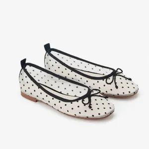 Zara girls dotted mesh ballet flats