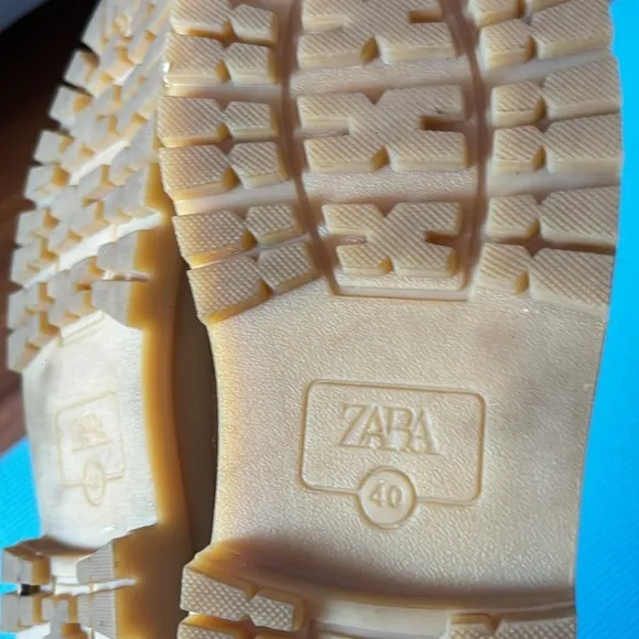 Zara Lace Up Wool Ankle Boots Size 40