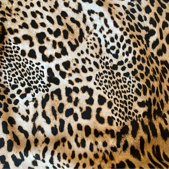 ZARA Leopard Cheetah Animal Print Satin Slip Midi Skirt