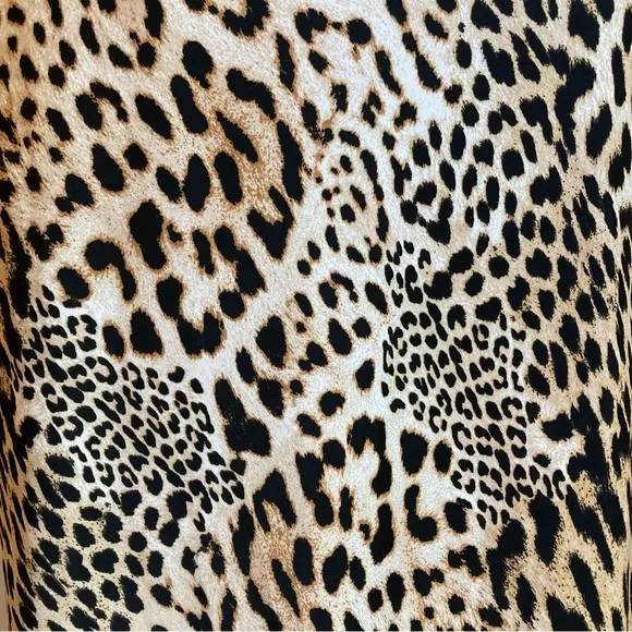 ZARA Leopard Cheetah Animal Print Satin Slip Midi Skirt