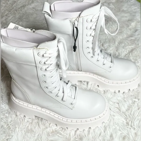 Zara Lug Sole Lace-up Leather Ankle Boots