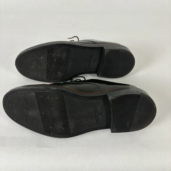 Zara Man. Black Leather Derby Style Dress Shoes. Size 8