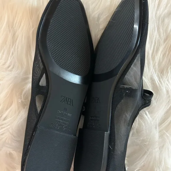 Zara Mary Jane mesh flats