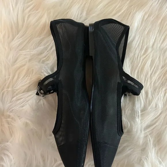 Zara Mary Jane mesh flats