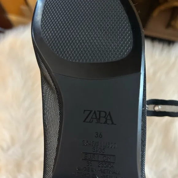 Zara Mary Jane mesh flats