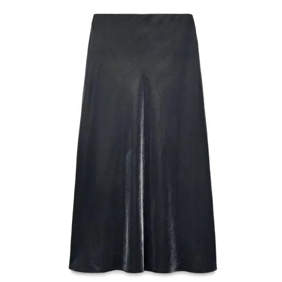 Zara set NWT velvet midi skirt &amp; long sleeve tie belted kimono mid-gray color