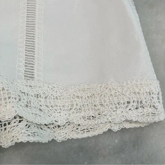 ZARA White Cotton Lace Crochet Trim Shorts NWT