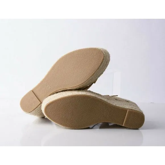 Zara Womens Wedges Sandals Suede Jute Platform EU 40 US 9 Tan Brown 2353/710 NWT