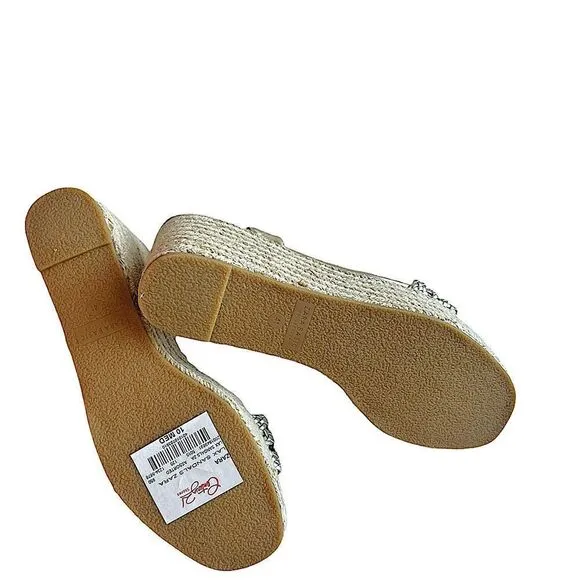 Zara Braided Gold Platform Wedge Esapadrille