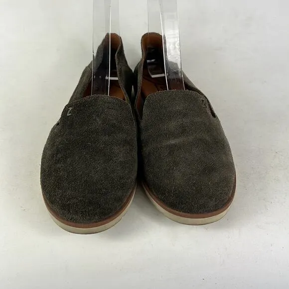 Zodiac loafers women’s size 6.5 grey rough out suede minimalist slip on classic