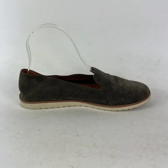 Zodiac loafers women’s size 6.5 grey rough out suede minimalist slip on classic
