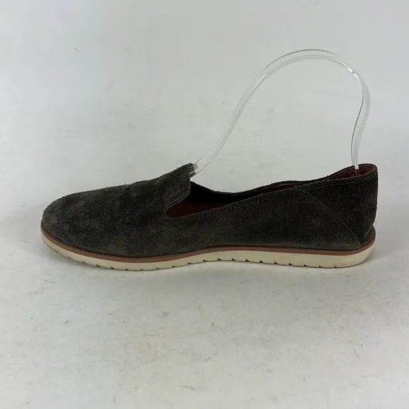 Zodiac loafers women’s size 6.5 grey rough out suede minimalist slip on classic