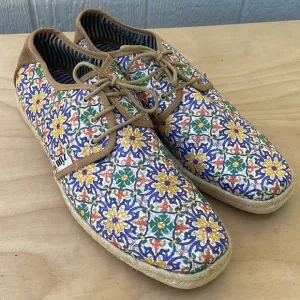 ZUII Mens Floral and Suede Oxford Shoes size 28.5 (US 10)